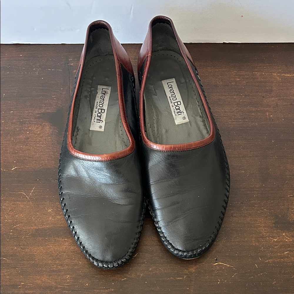 Lorenzo Banfi Black and Brown Men's Loafers